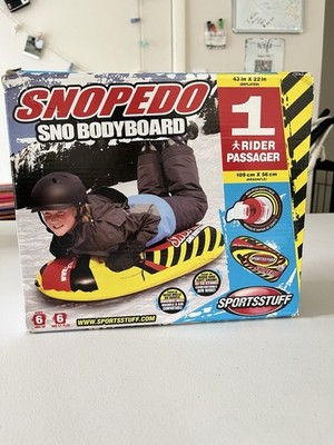 Snopedo Snow Sled Inflatable Body Board Tube Play Ride 1 Rider 6 Older OPEN BOX