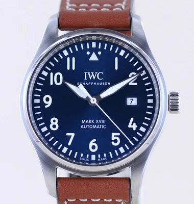 IWC Uhr Mark XVIII Fliegeruhr Mark 18 Petit Prince Flieger blue Automatic 40mm - Bild 1 von 4
