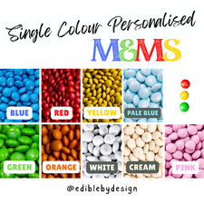Single Colour Personalised Chocolate M&Ms Edible Ink Choice Image/Photo/Text