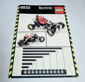 LEGO 8832 Roadster (1988, 100% Complete W/ Manual  and Technic Promo Booklet)