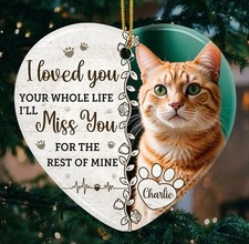 Custom Photo Cats Leave Paw Prints On Our Hearts - Memorial Personalized Custom