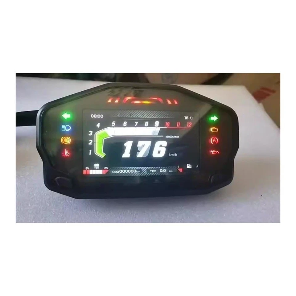 AD Universal Motorcycle Dashboard Tachometer LCD Digital 12000rpm — 第 4/4 张图片