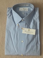 Bill Blass Men's Size 15 1/2 Blue Long Sleeve Casual Dress Shirt NEW Made in USA