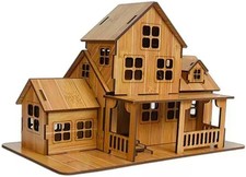 3D Wooden Puzzles Little House Building Model Kits for Adults, 7.9" 4.7" 5.5", 3
