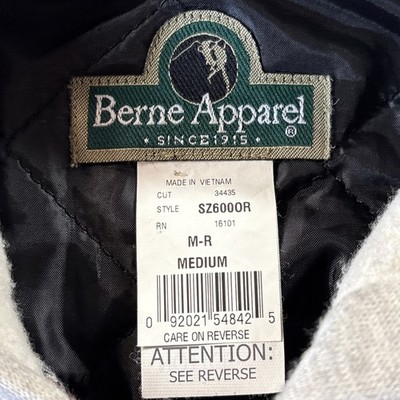 エクセレント Men's Medium Berne Flannel Jacket Shacket Hood Quilted NWOT | eBay
