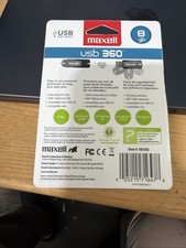 Maxell Max Data 8gb USB 360 High Speed 2.0 Flash Drive PC + MAC Compatible
