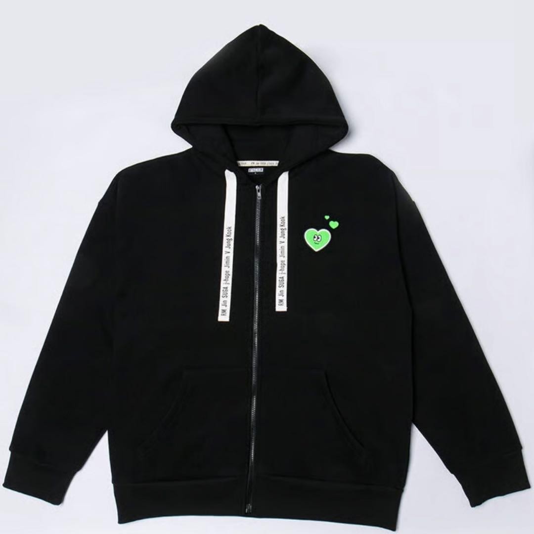 BTS World Zip Up Hoodie 21 ver Black Netmarble Jung Kook V Jimin