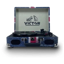 Victor METRO PLUS Portable Rechargeable Bluetooth Suitcase Turntable Record Play