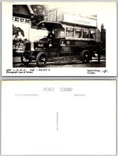 RPPC LGOC Route 8 General Bus Photo Postcard