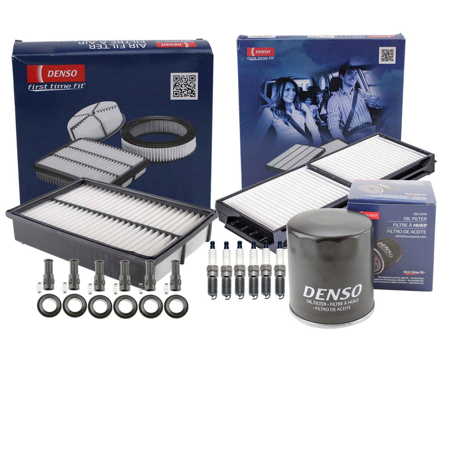 Denso Tune Up Kit 4 Spark Plugs  Boots Kit for Mazda 5 2.5L L4 Naturally GAS L