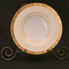 Noritake 1 Rimmed Soup Bowl 8 " Japan 1948-1953 Goldkin Floral w/Gold Black HTF