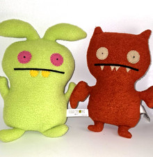 UGLY DOLLS Lot Of 2 Plush 7 Stuffed Toys - Mij And Ice Bat