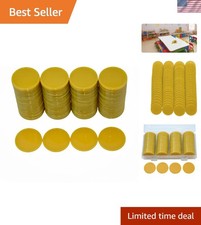 Lightweight Educational Poker Chips in Golden - Set of 100 with Storage Box