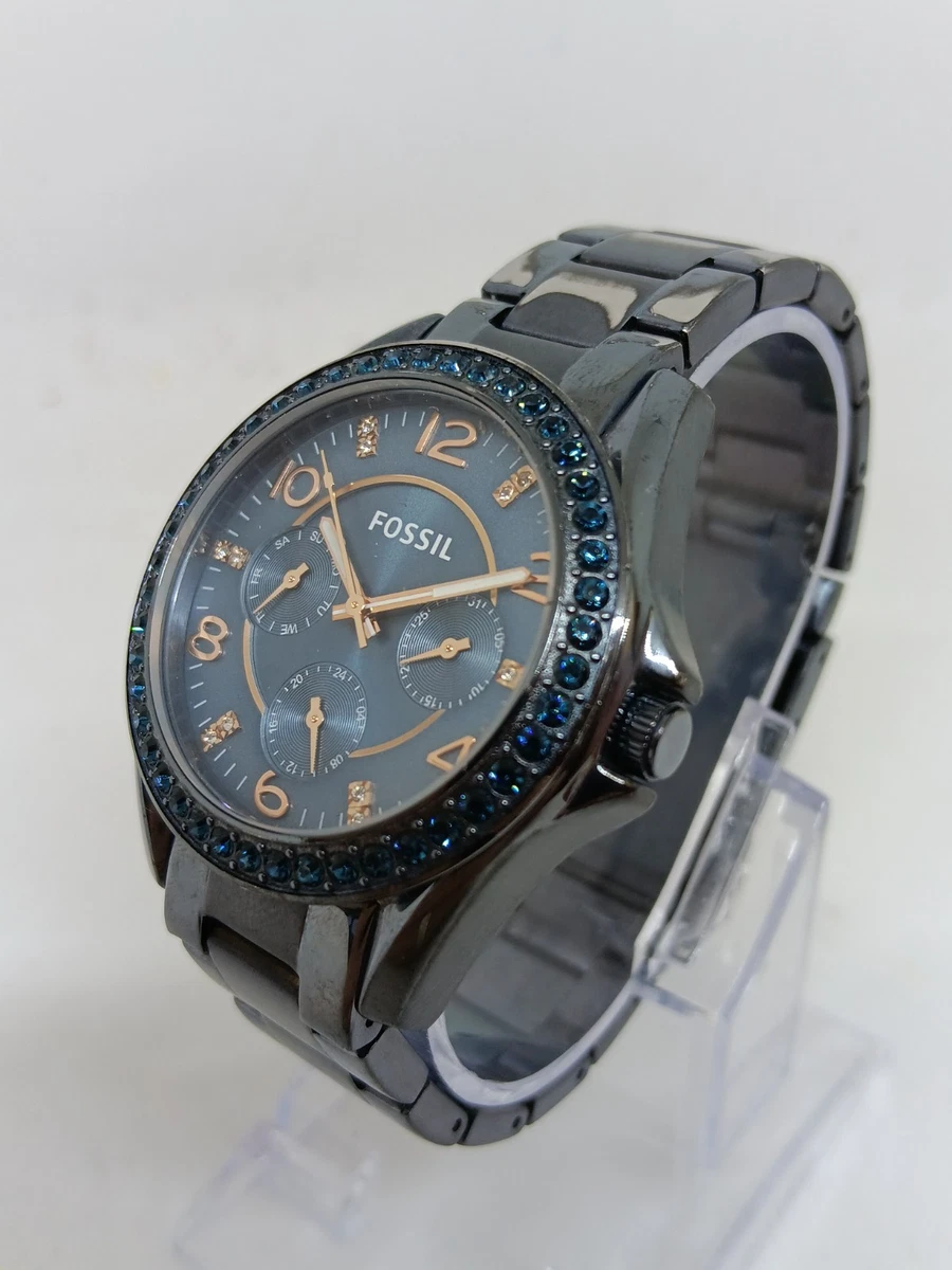 Fossil Women\'s Tortoise Shell and Silver Crystal-Accent Chronograph Watch Stella Multifunction Tortoise Resin Watch main image 3