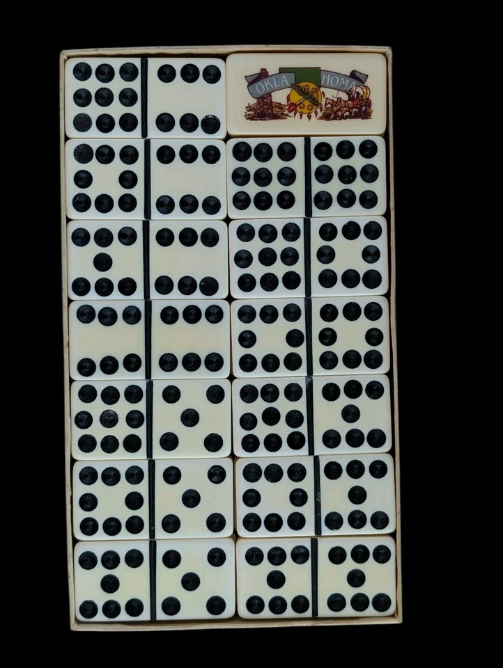 Puremco Vintage Professional Extra Thick Marblelike Oklahoma Dominoes Made In US - Image 2 of 4
