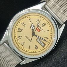 JAPAN VINTAGE REFURBISHED SEIKO 5 AUTOMATIC 6309A MENS GOLDEN WATCH a442152-1