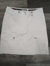 VTG WOMEN'S Ellesse WHITE Tennis Skirt SIZE 6, SNAP BUTTONS 18''LONG N.O.S.