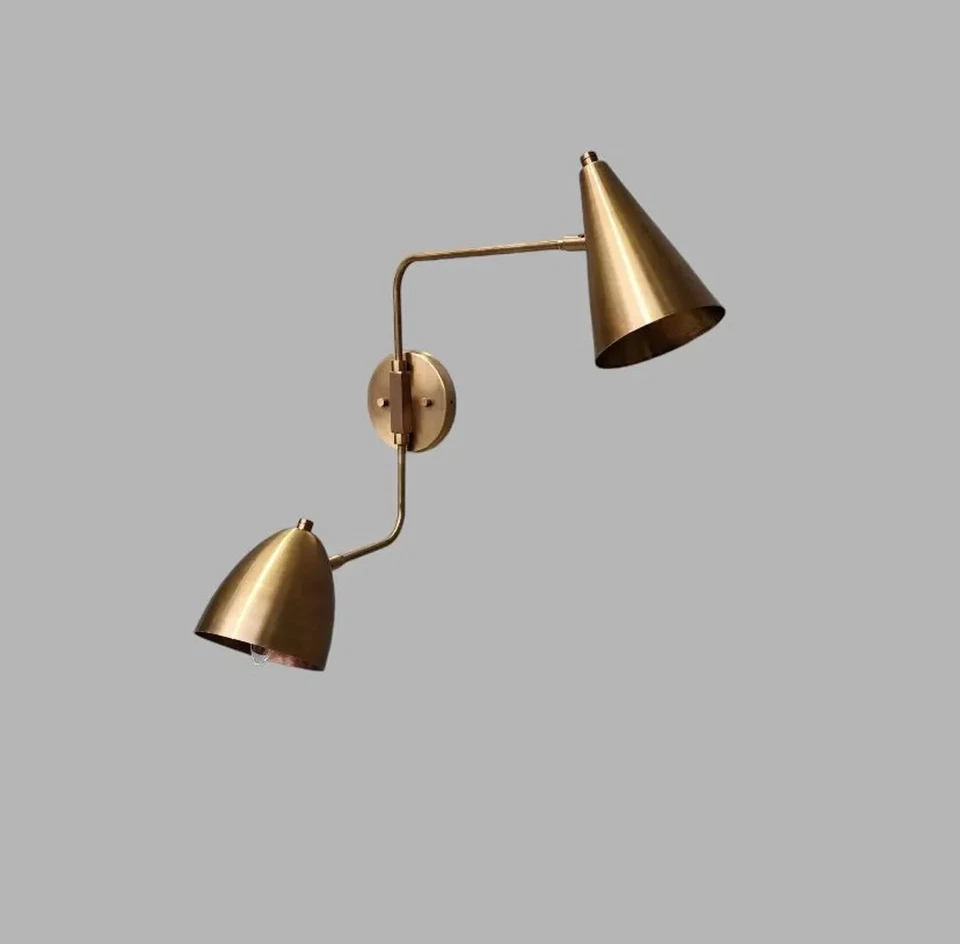 Elegant Swing Arm Wall Light – Handmade Mid-Century Sputnik Design" - Image 2 of 4