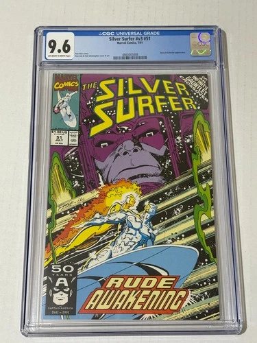 Silver Surfer (Vol. 3) # 51 (7/91) CGC Graded Copper Age Comic Book 9.6 NM+ OW/W