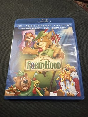 Disney Robin Hood 40th Anniversary Edition (Blu-Ray + DVD) Like New