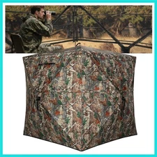 Hunting Blind with Carrying Bag, 270/360 Degree See Through Ground Blind, Pop...