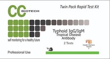 Five Pack. Typhoid  rapid result tests. 5 tests in as box