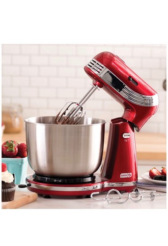 Dash Stand Mixer 6 Speed Stand Mixer with 3 qt Stainless Steel Mixing Bowl (a) - Picture 2 of 6