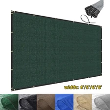 4/5/6/8 ft Privacy Fence Screen Garden Yard UV Windscreen Mesh Shade Net Cover