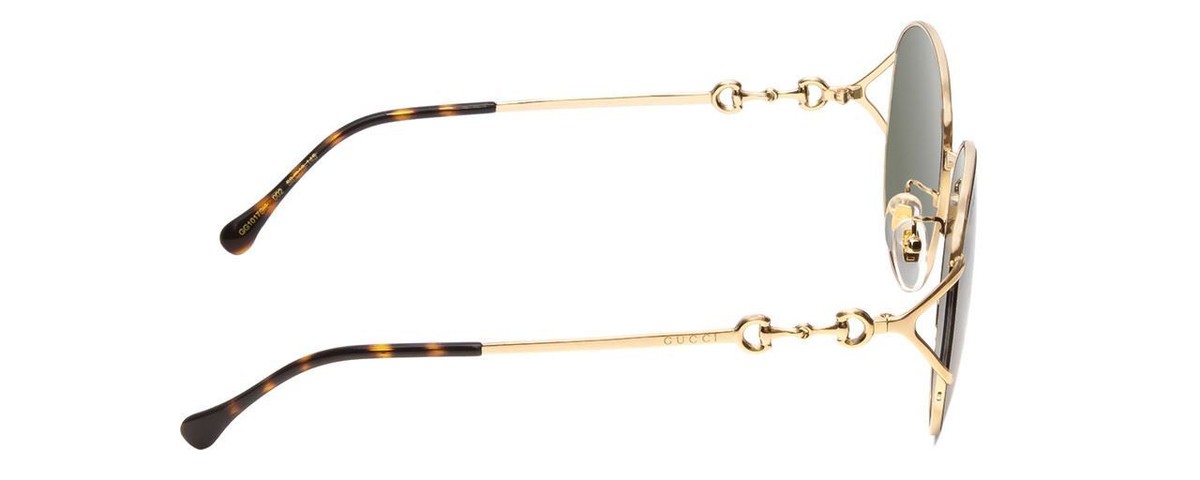 GUCCI GG1017SK-002 Womens Round Sunglasses in Gold 