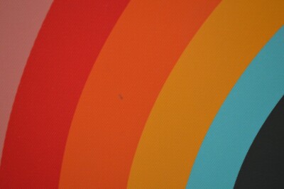 Together Rainbow 12x12 Art Print on Canvas with Imperfections