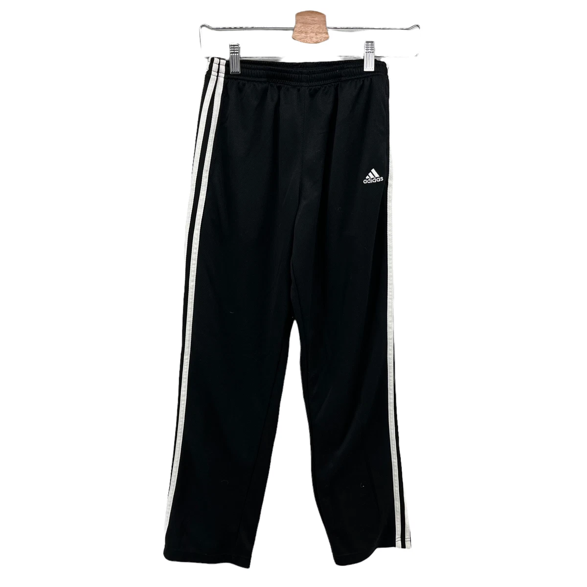 Adidas Track Pants Small Black Climalite Activewear 3 Stripes AGC002 | eBay