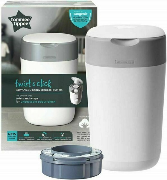 tommee tippee twist & click advanced sangenic nappy disposal bin