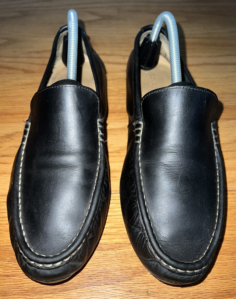 Cole Haan Somerset Venetian II Black Leather Driving Loafers  display picture 1