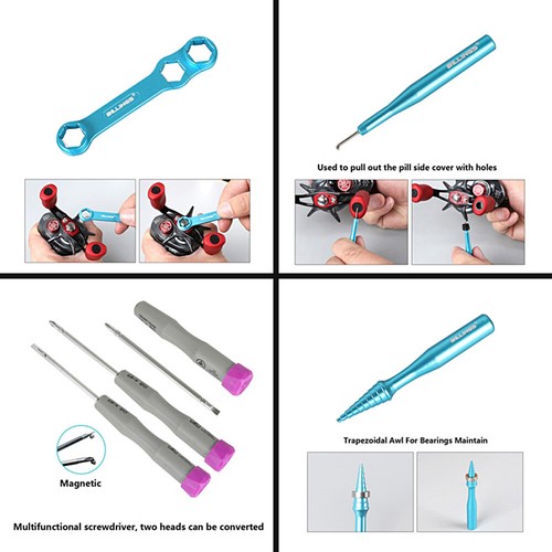 13PCS DIY Fishing Spool Reel Repair Tools Kit Bearing Remove Dismantling Device - Picture 5 of 12