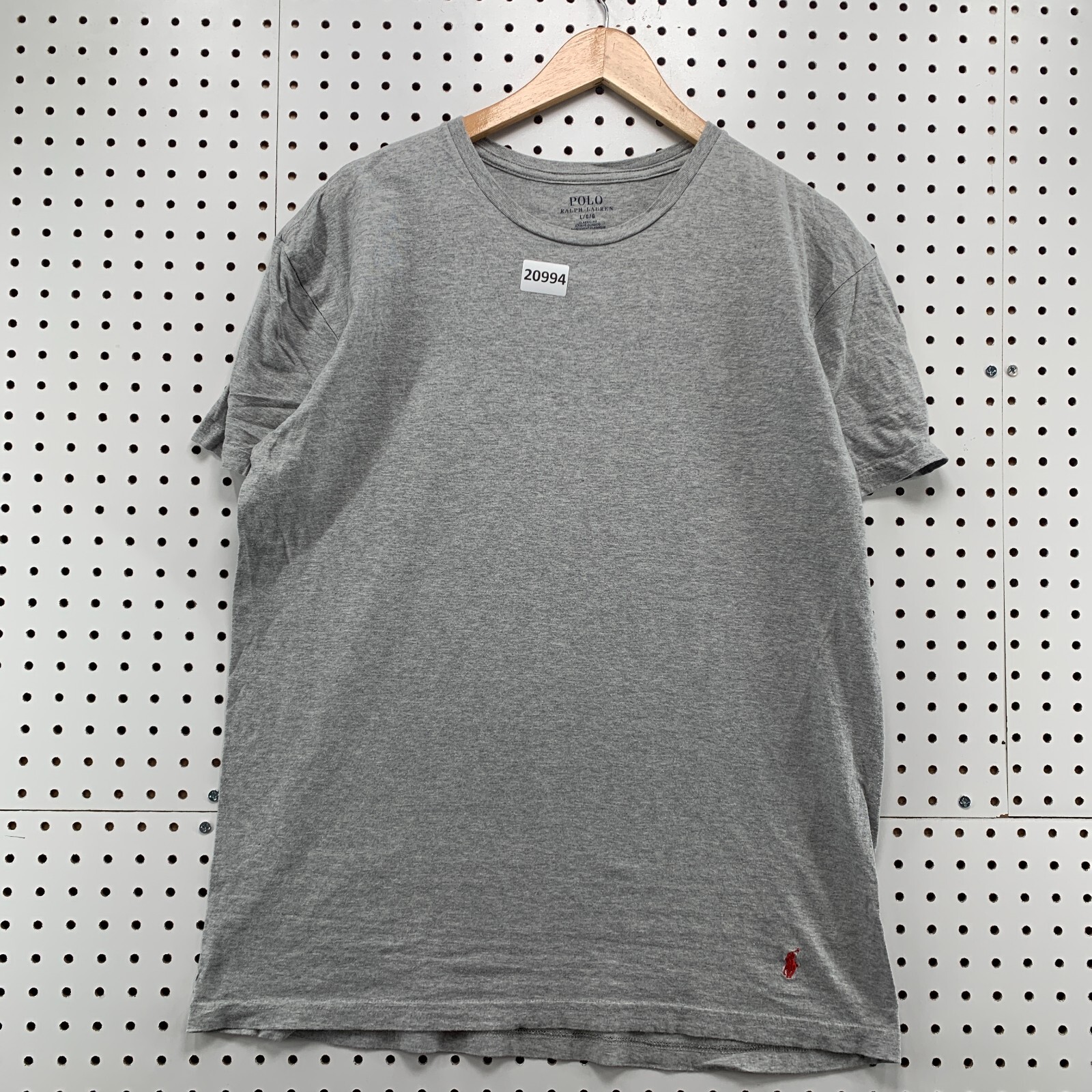 Polo Ralph Lauren camicia uomo grande grigio arancione pony manica corta 21 5x30