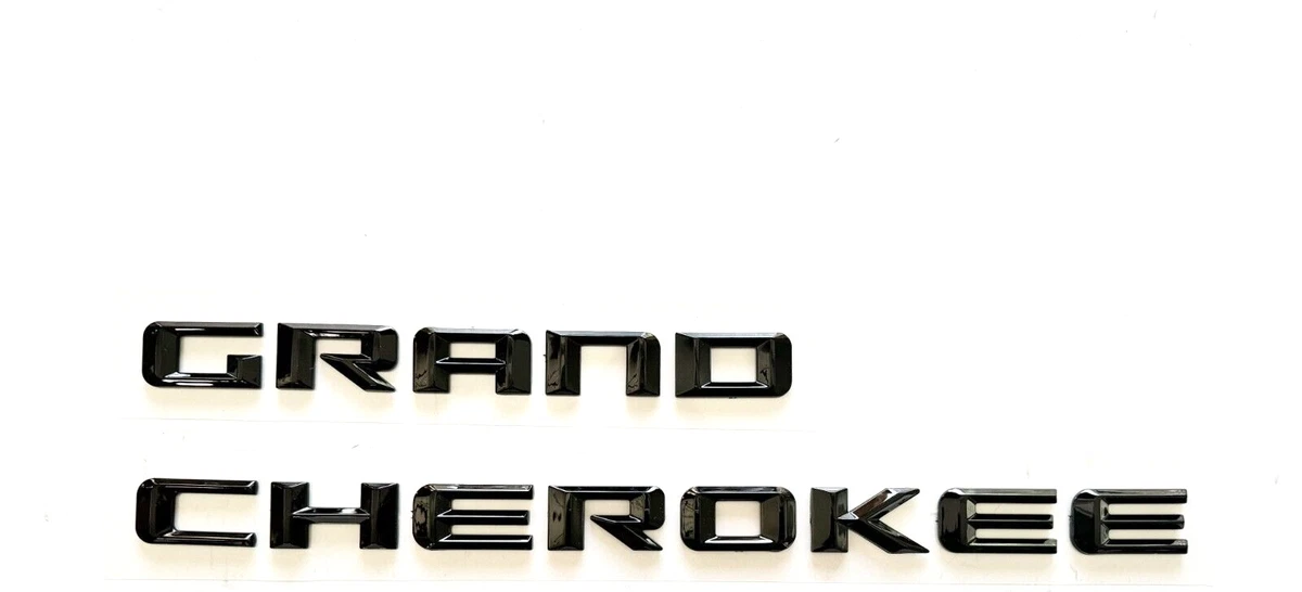 Gloss Black 'Limited' Emblem Set For 2021+ Jeep Grand Cherokee L – Front & Rear