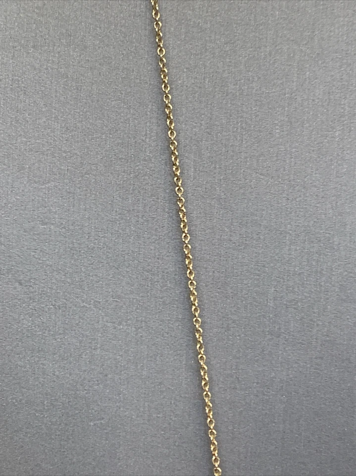 "Collar estrella central vintage House of Harlow grande de cuero tostado oro 27""" Foto 4 de 4