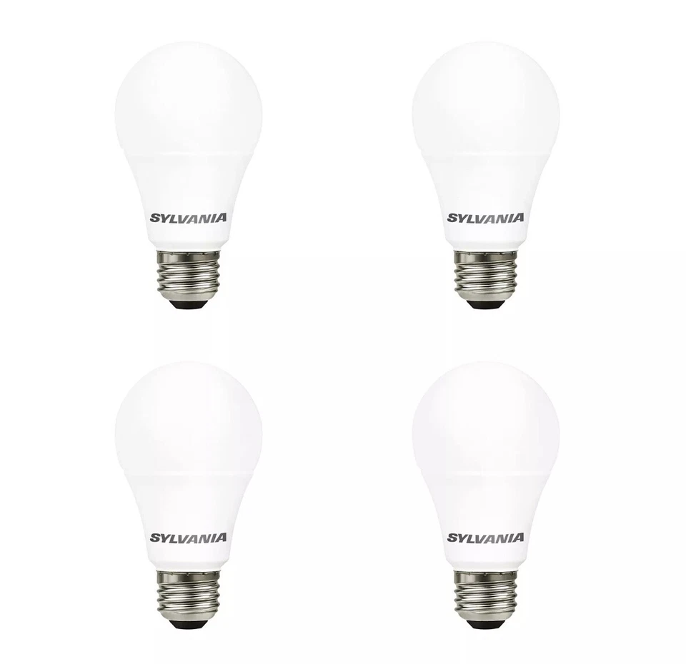 SYLVANIA LED A19 Light Bulb, 100W=14W, Non-Dimmable, 1500LM, Daylight, 4 Pk - Image 2 of 4