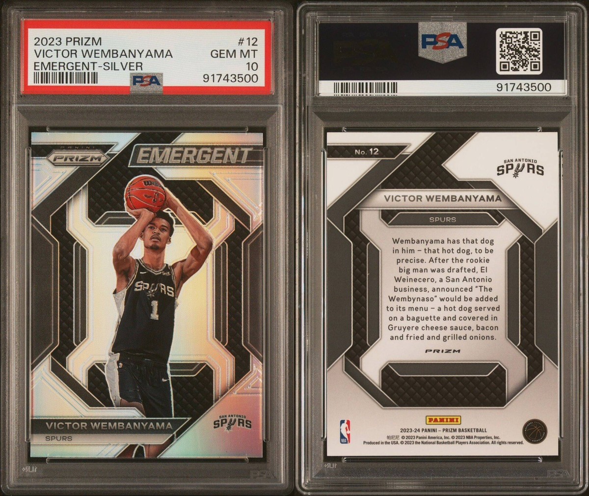 PSA 10 Victor Wembanyama RC 2023-24 Panini Prizm Silver PSA 10 Victor Wembanyama RC 2023-24 Panini Prizm Silver