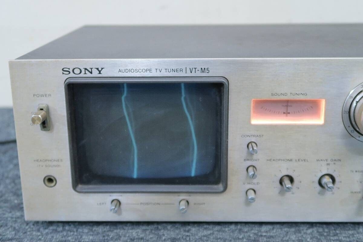 SONY VT-M5 Audioscope TV tuner Vintage 1970's Tested Used SONY VT-M5 Audioscope TV tuner Vintage 1970's Tested Used