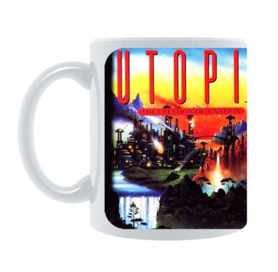 UTOPIA -- mug  [ classic amiga commodore atari retro vintage game cup ]