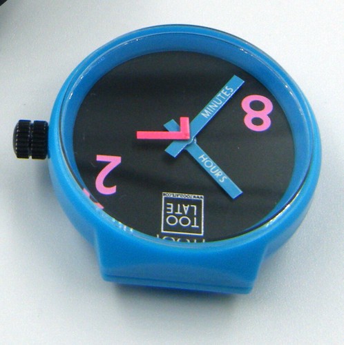 NOS Silicone Rubber Collectible Too Late Men's Watch Made In Italy - Picture 11 of 11