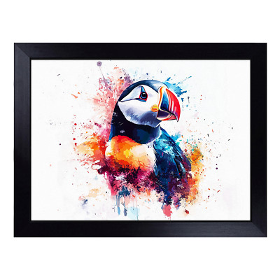 Puffin Illustrated Lap Tray Cushioned Padded TV Dinner Food Laptop Desk