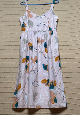 Rachel Zoe Dress Women Linen Pink Career Office Garden Cottagecore Willow Size 6
