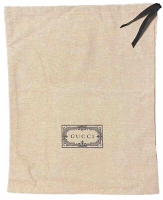 Authentic Gucci Medium Size Cotton Dust Bag - 14  x 17  Inches - New Collection