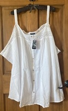 TORRID TANK TOP SLEEVELESS Cotton TOP CROCHET CAMI 6 6X 6XL 30 NEW