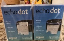 2 Amazon Echo Dot 2nd Generation w/ Alexa Voice Media Smart Device - Charcoal