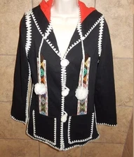141. Anthropologie VaVa by Joy Han Black Embroidered Jacket Size M Worn Once