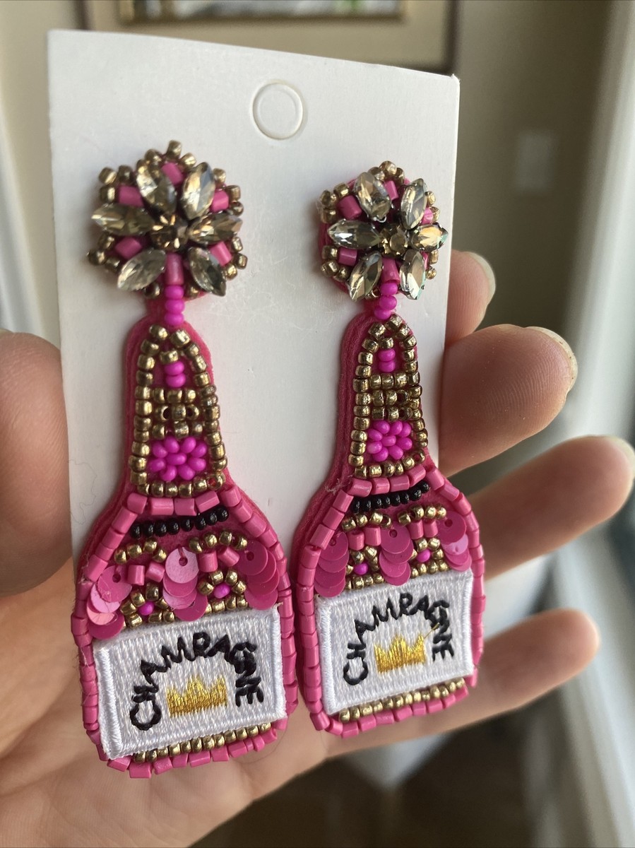 Barbie Core Party Paris Hilton Pink Champagne Bottle Rhinstone - Main Image