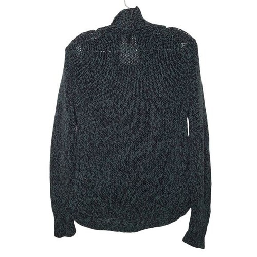 Maglione donna Eileen Fisher maglia collo cappuccio verde nero taglia S - Foto 4 di 7